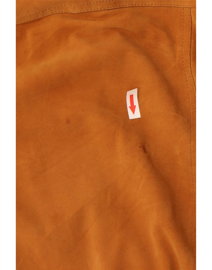 Luca D'altieri Ανδρικό Suede Bomber Jacket IT 50 Large Beige Leather