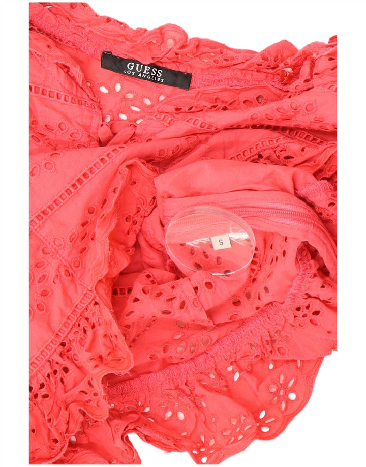 Guess Γυναικεία Crop Μπλούζα Τοπ UK 10 Small Pink