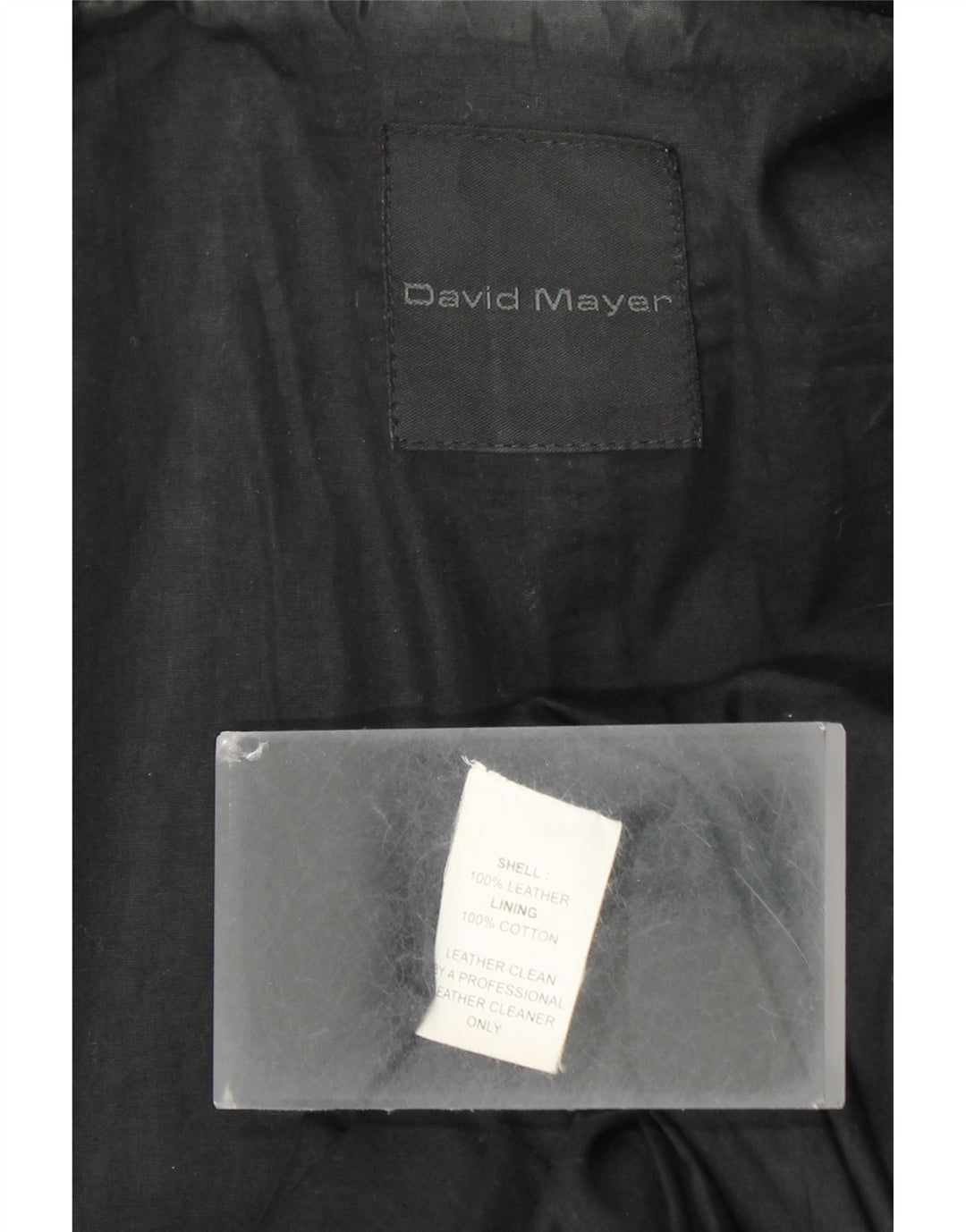 DAVID MAYER Ανδρικό Δερμάτινο Μπουφάν UK 38 Medium Black Leather