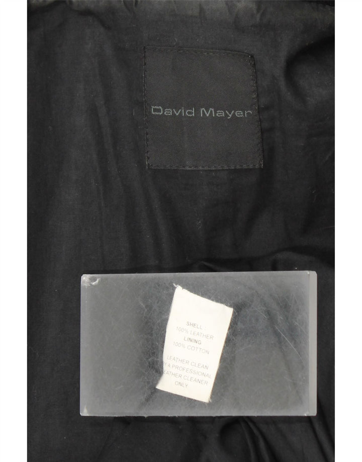 DAVID MAYER Ανδρικό Δερμάτινο Μπουφάν UK 38 Medium Black Leather