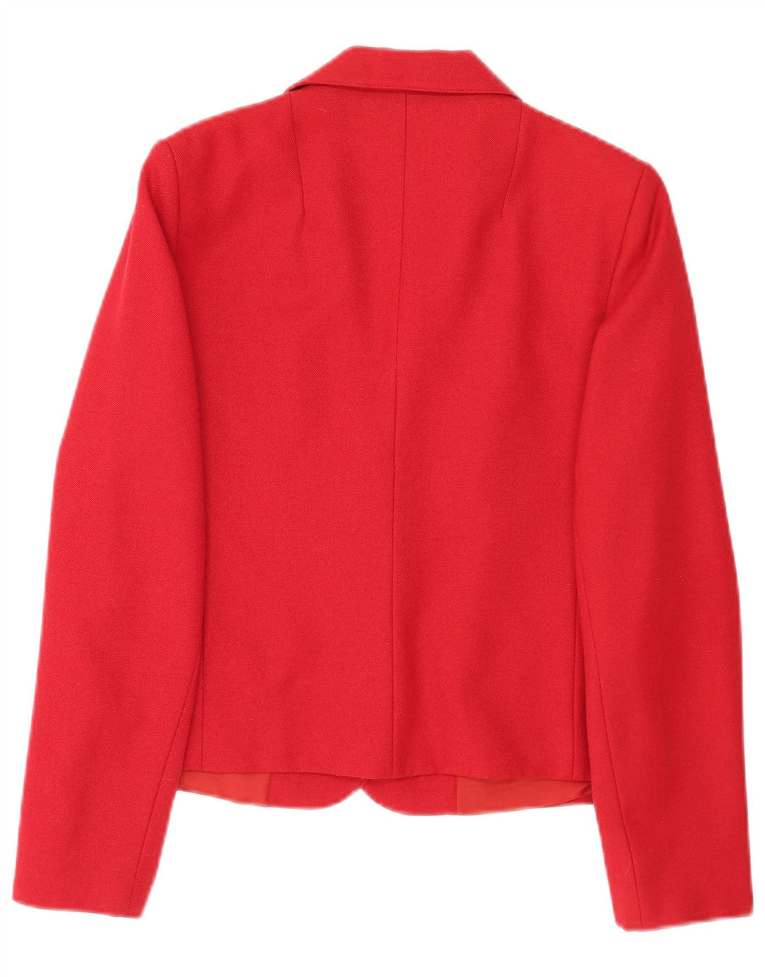 Vintage γυναικείο μπουφάν blazer UK 14 μεσαίου κόκκινου πολυεστέρα