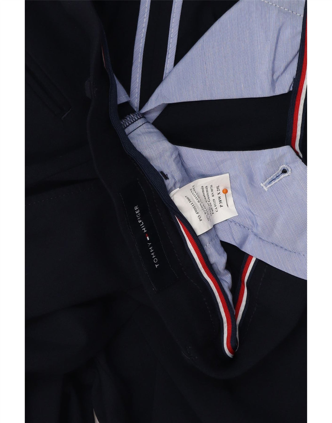 TOMMY HILFIGER Ανδρικό ίσιο παντελόνι Chino W38 L29 Navy Blue Rayon