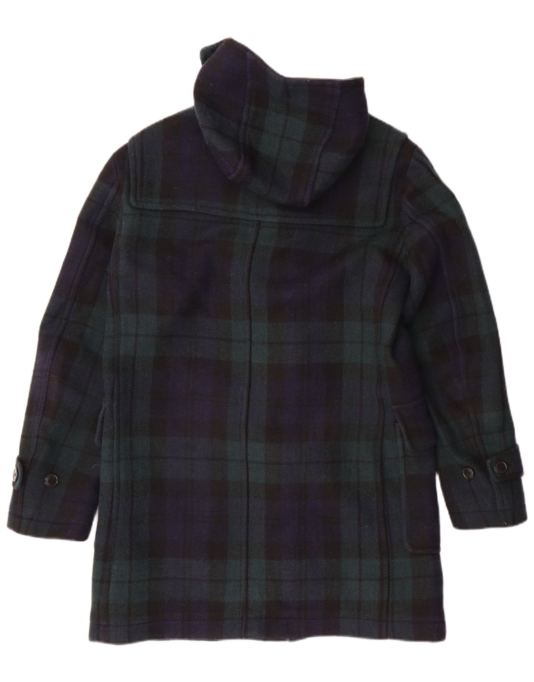 Uniqlo Ανδρικό παλτό Duffle με κουκούλα UK 36 Small Navy Blue Check