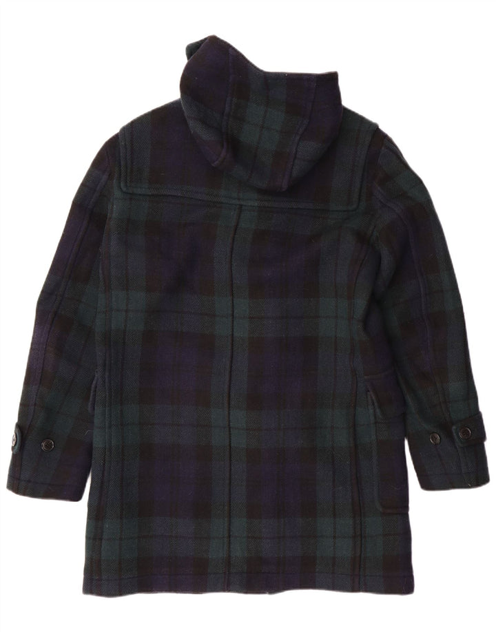 Uniqlo Ανδρικό παλτό Duffle με κουκούλα UK 36 Small Navy Blue Check