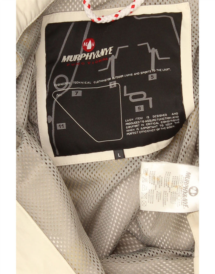 Murphy & Nye Mens Rain Jacket UK 40 Large White Polyamide