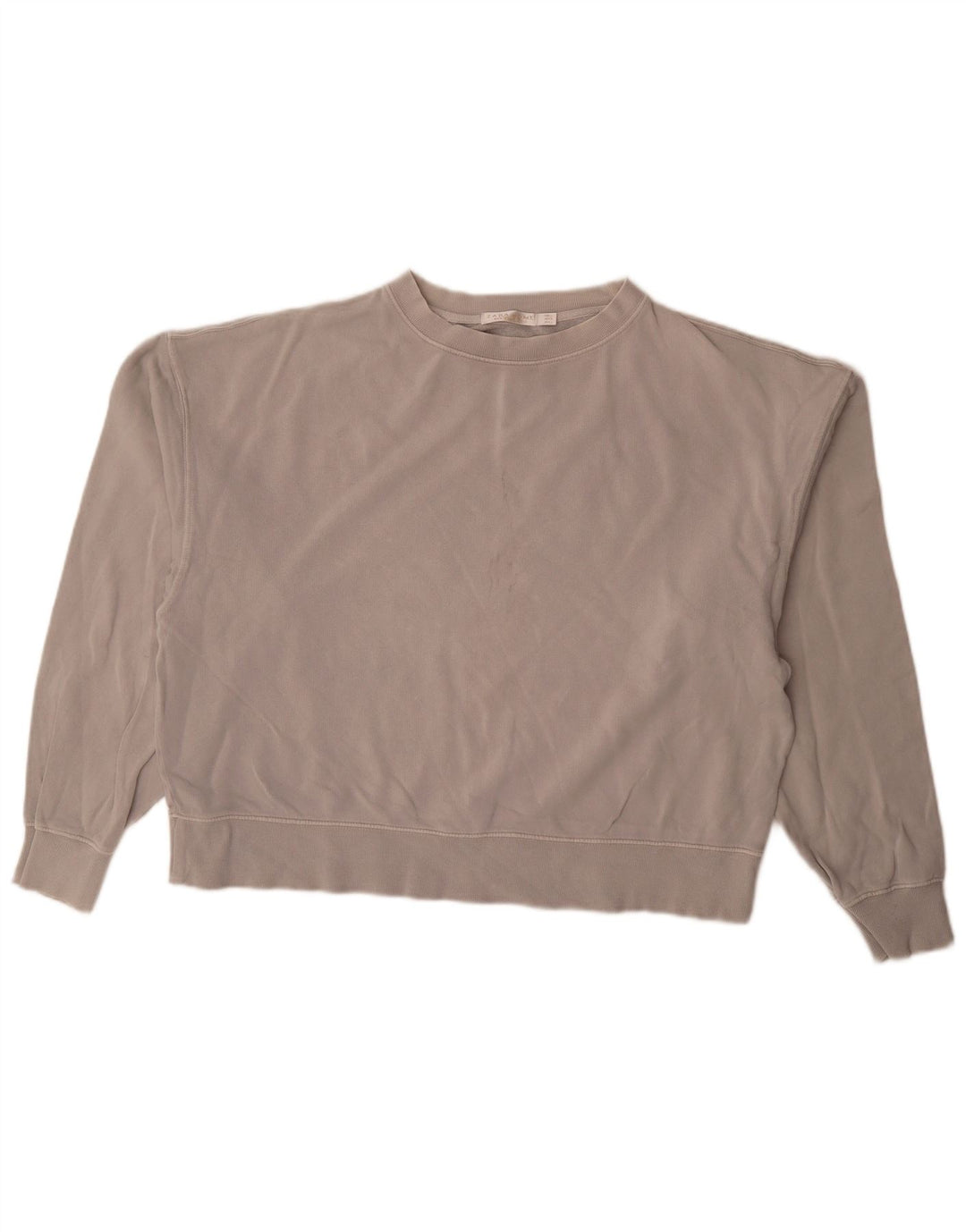Zara Γυναικεία φούτερ μεγάλου μεγέθους Jumper UK 16 Larg γκρι βαμβακερό