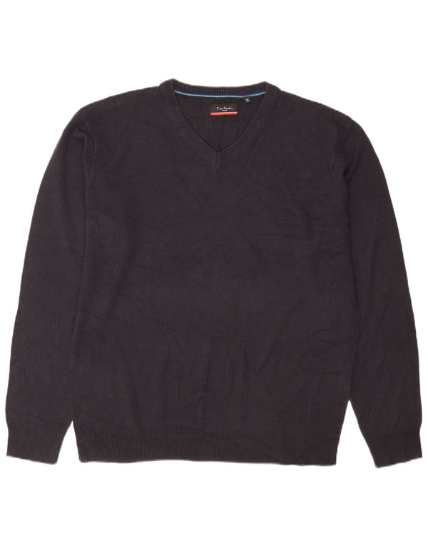 Ανδρικό πουλόβερ Pierre Cardin με V λαιμόκοψη XL Navy Blue Ακρυλικό