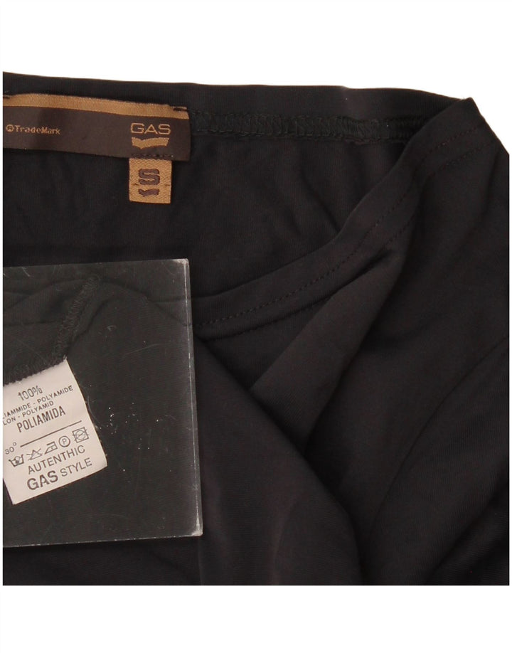 Gas Γυναικείο Crop Μακρυμάνικο UK 10 Small Black Polyamide