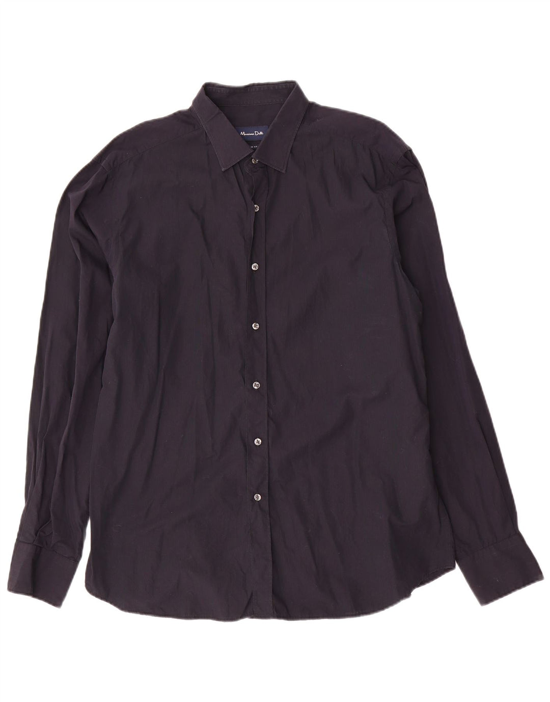 MASSIMO DUTTI Ανδρικό πουκάμισο Slim Fit XL Navy Blue βαμβακερό