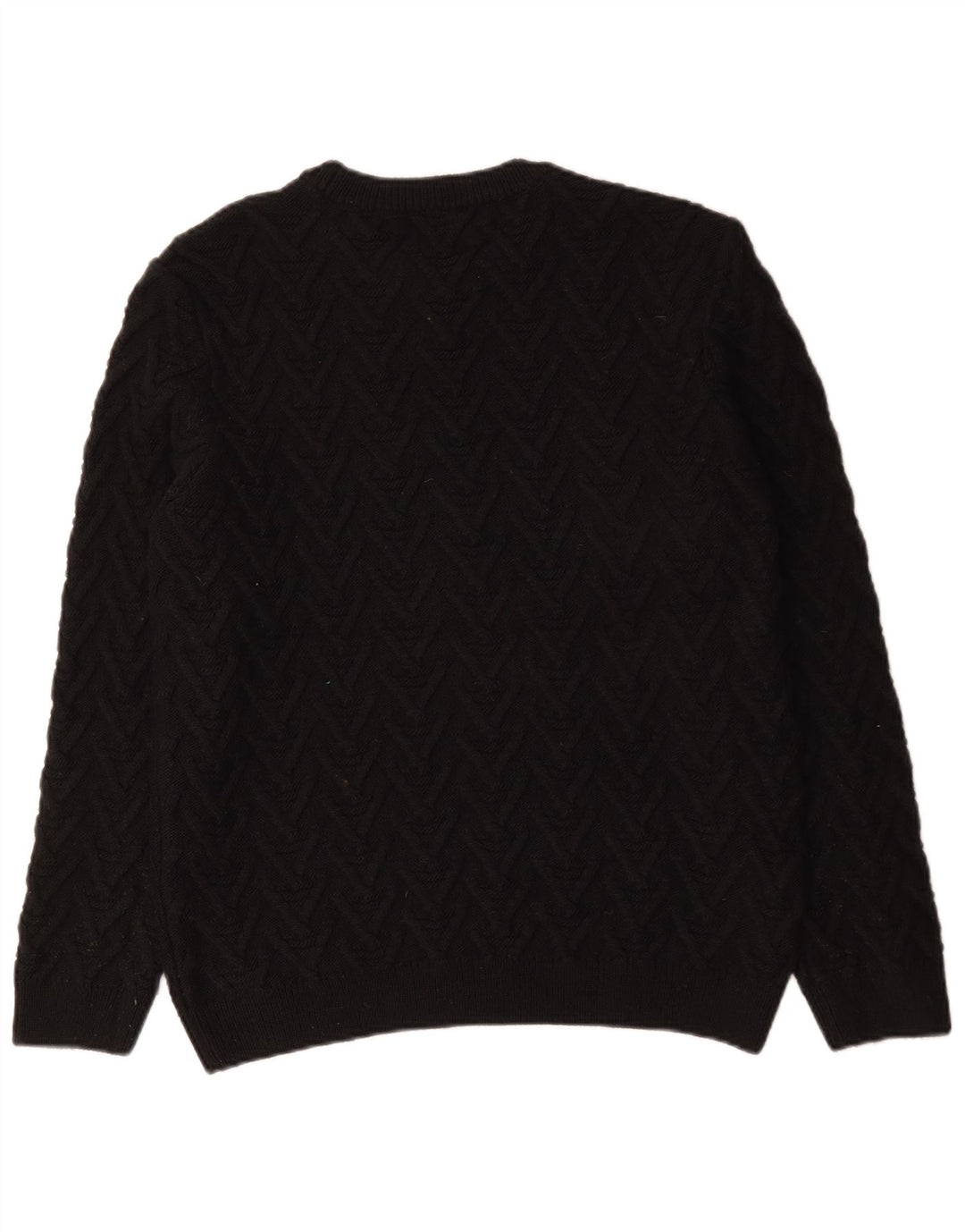 Ανδρικό πουλόβερ Zara Crew Neck Jumper Μεγάλο Μαύρο Ακρυλικό