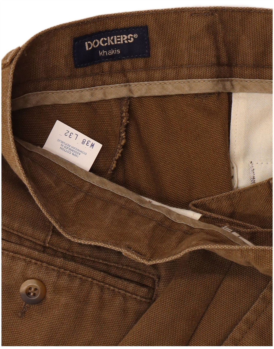 Dockers Ανδρικό χακί παντελόνι Chino W38 L32 Beige Cotton Classic