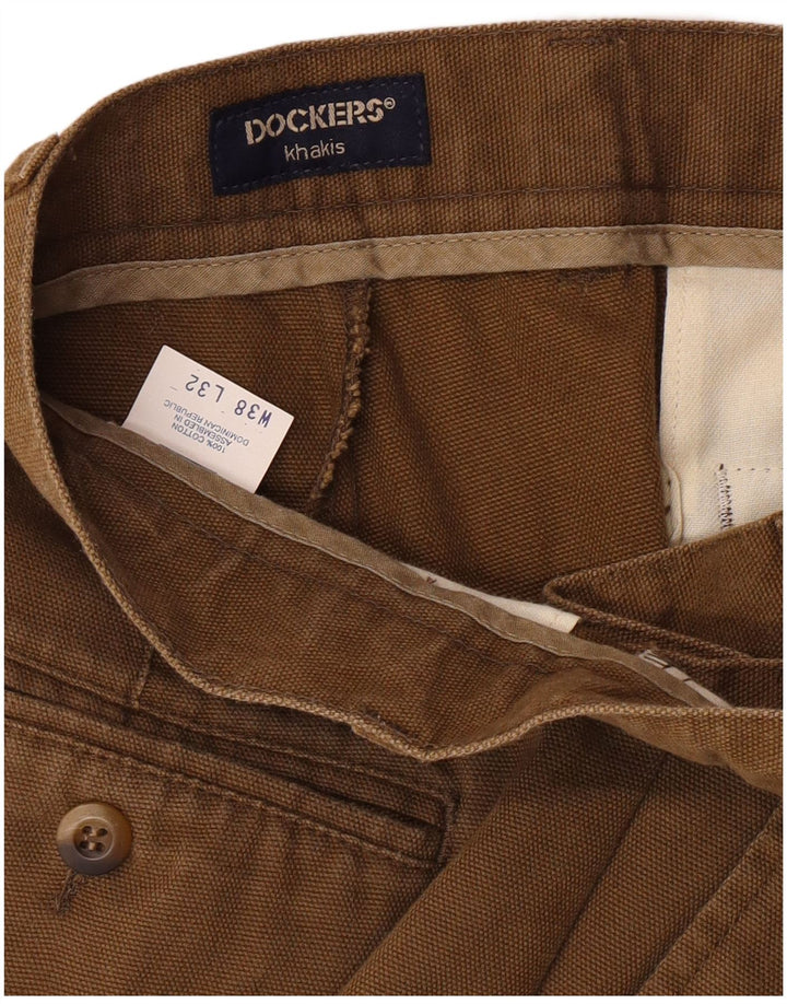 Dockers Ανδρικό χακί παντελόνι Chino W38 L32 Beige Cotton Classic
