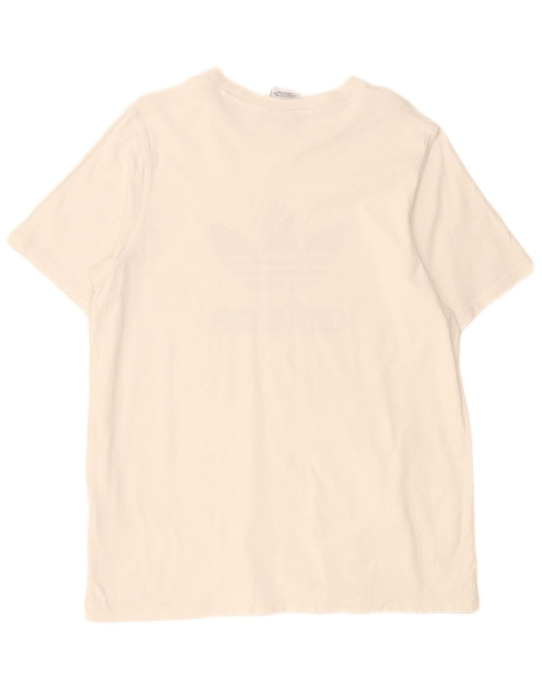 Ανδρικό γραφικό T-Shirt Adidas Top Medium White