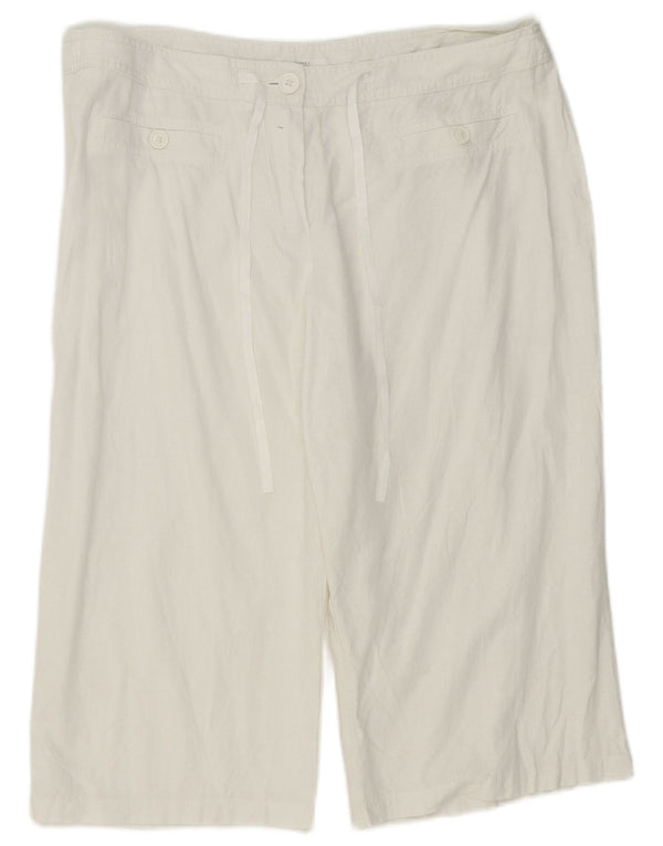 Marks & Spencer Γυναικεία σορτς βερμούδα UK 18 XL W38 Λευκό Λευκό