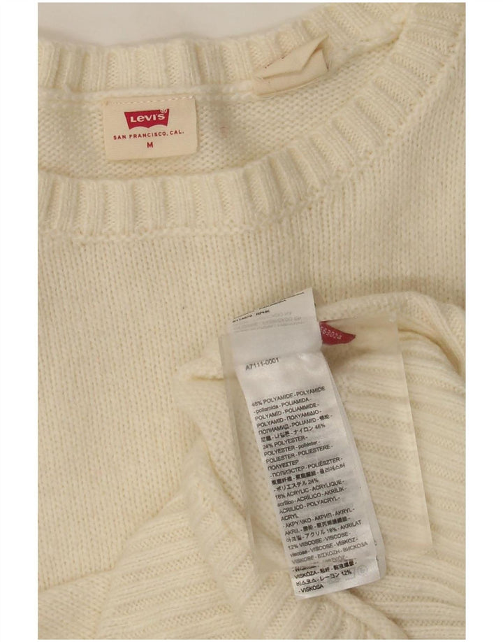 Γυναικείο πουλόβερ Levi's Boat Neck Jumper UK 12 Medium Off White Polyamide