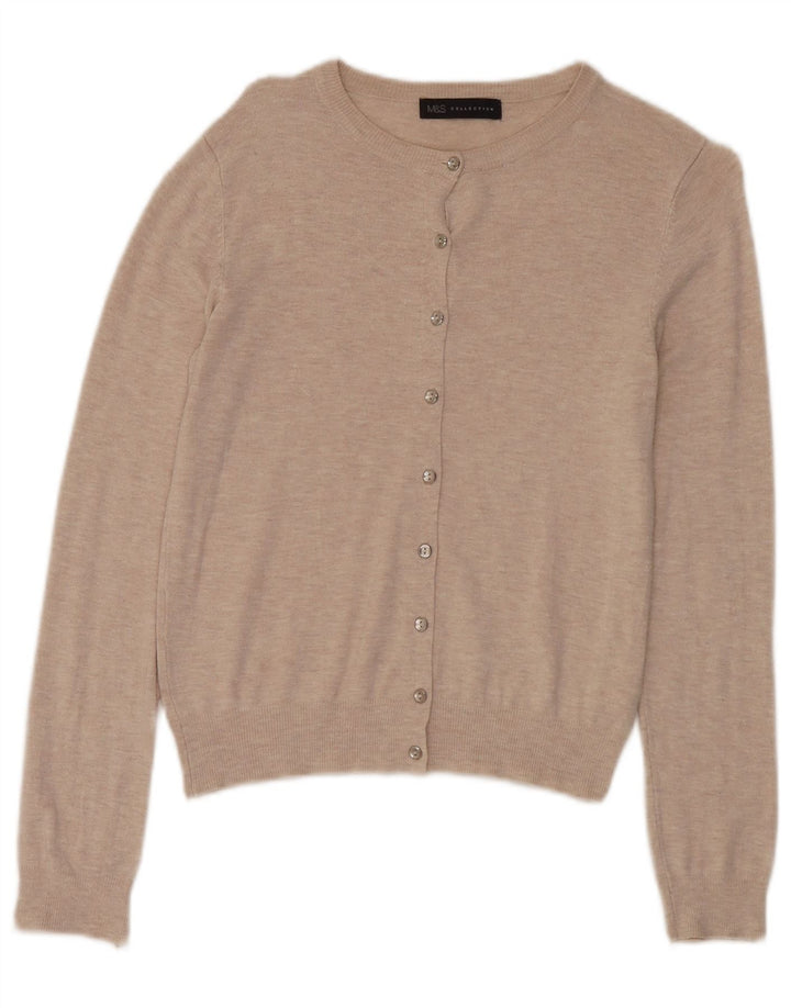 Marks & Spencer Γυναικεία ζακέτα πουλόβερ UK 10 Small Beige Viscose