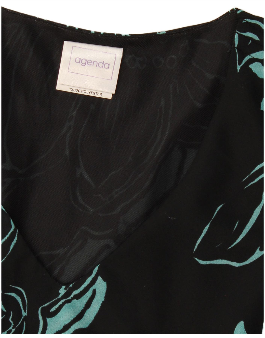Agenda Γυναικείο Maxi Φόρεμα UK 14 Medium Black Floral Polyester