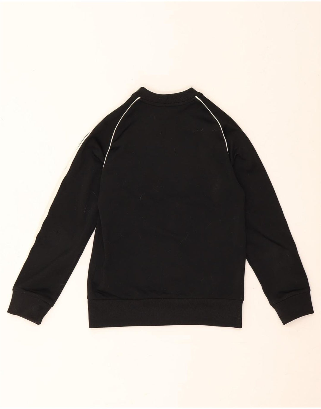 Adidas Boys Tracksuit Top Jacket 7-8 Years Black Polyester