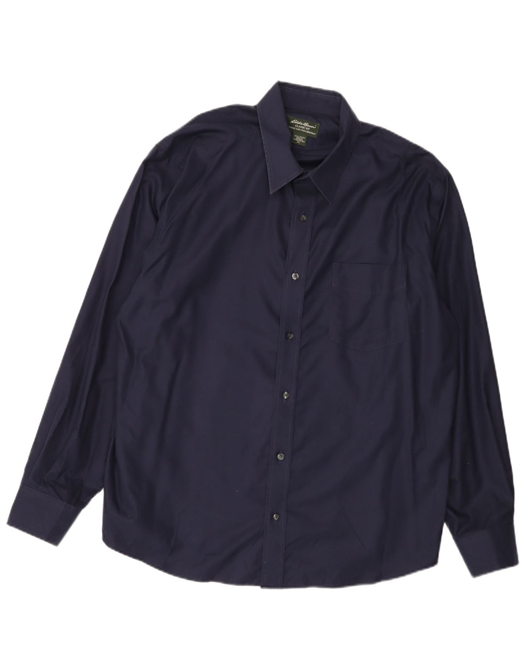 EDDIE BAUER Ανδρικό πουκάμισο Classic Fit XL Navy Blue από βαμβάκι
