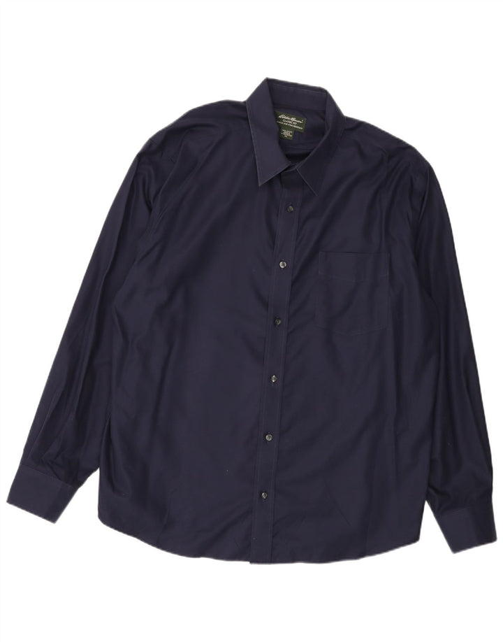 EDDIE BAUER Ανδρικό πουκάμισο Classic Fit XL Navy Blue από βαμβάκι