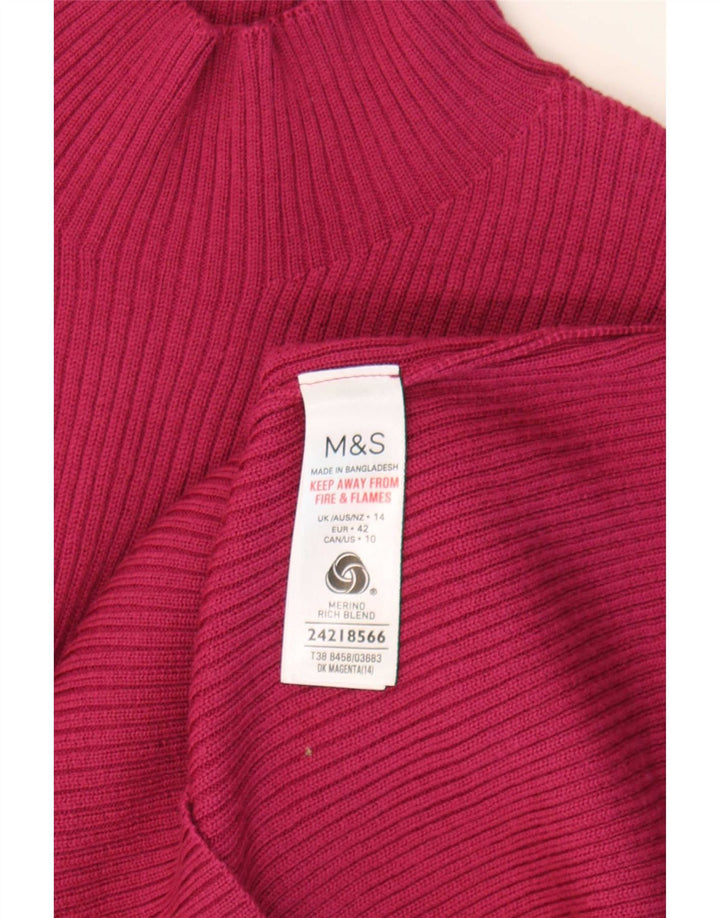 Marks & Spencer Γυναικείο πουλόβερ με λαιμό χελώνα UK 14 Large Purple