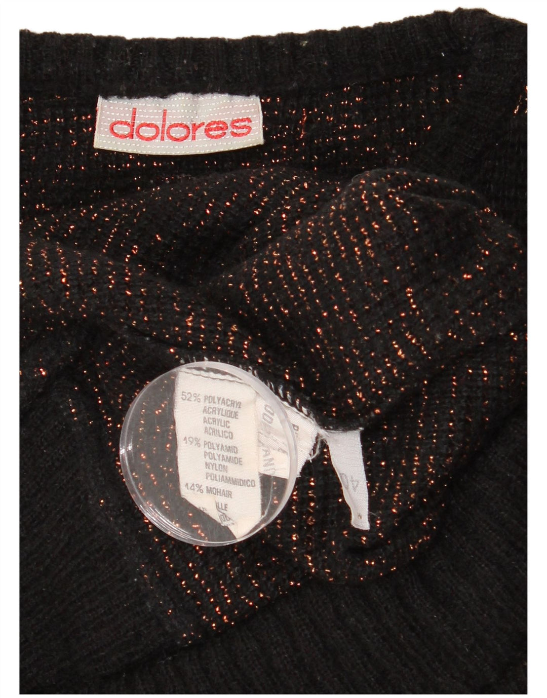 Dolores Γυναικείο Abstract Pattern Boat Neck Jumper πουλόβερ EU 40 Medium Black