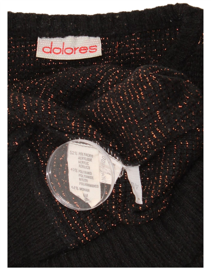 Dolores Γυναικείο Abstract Pattern Boat Neck Jumper πουλόβερ EU 40 Medium Black