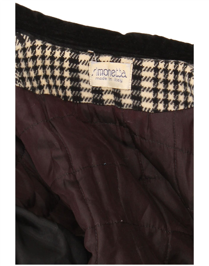 Simonetta Γυναικείο Πανωφόρι UK 14 Large Black Houndstooth
