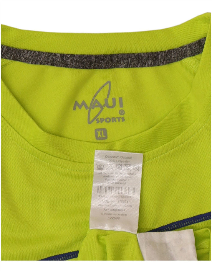 Maui Maui Ανδρικό T-Shirt Top XL Πράσινο ριγέ πολυεστέρα