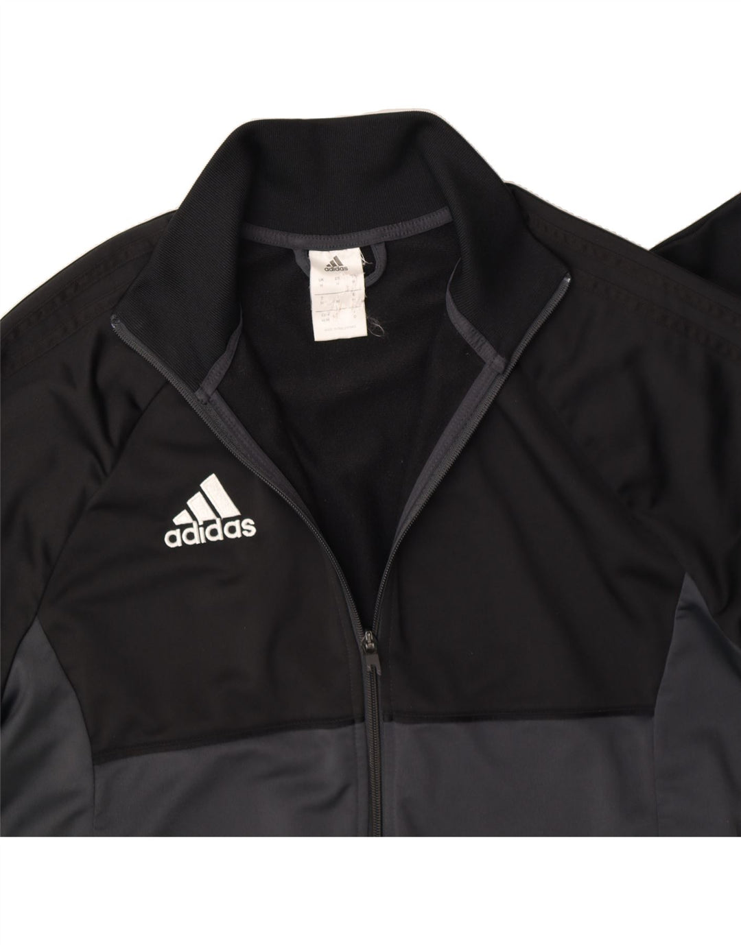 Ανδρική φόρμα ADIDAS Μπουφάν μεσαίου μαύρου χρώματος πολυεστέρας