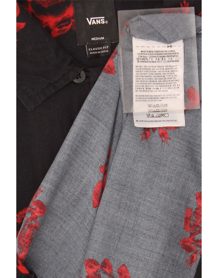Vans Ανδρικό κοντομάνικο πουκάμισο Classic Fit Medium μαύρο Floral Tropical