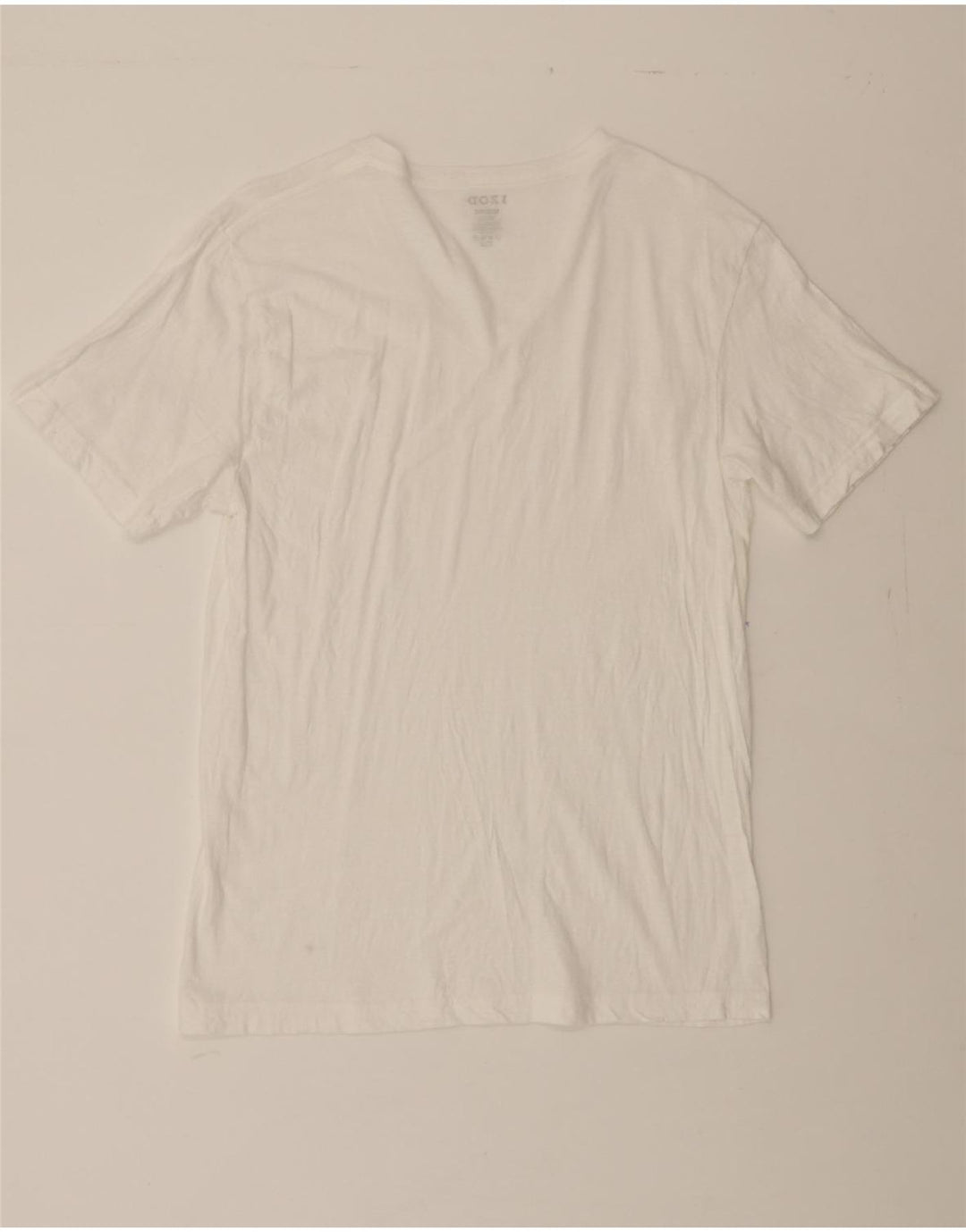 IZOD Mens T-Shirt Top Medium White Cotton Vintage Izod and Second-Hand Izod from Messina Hembry 