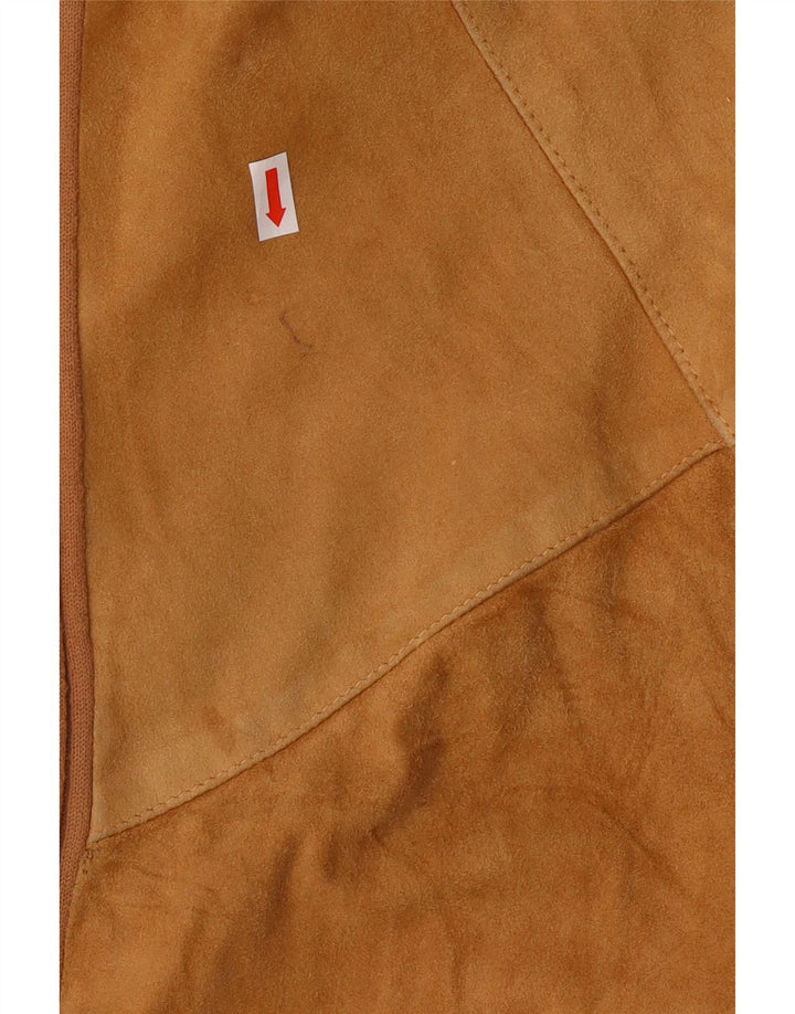 Vintage Ανδρικό Suede Bomber Jacket UK 42 XL Καφέ Δερμάτινο