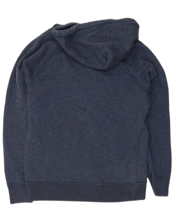 Hollister Mens Loose Fit Hoodie Jumper Medium Navy Blue Flecked Cotton