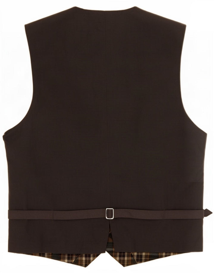 Vintage Ανδρικό Γιλέκο IT 48 Μέτριο Πράσινο Check Virgin Wool