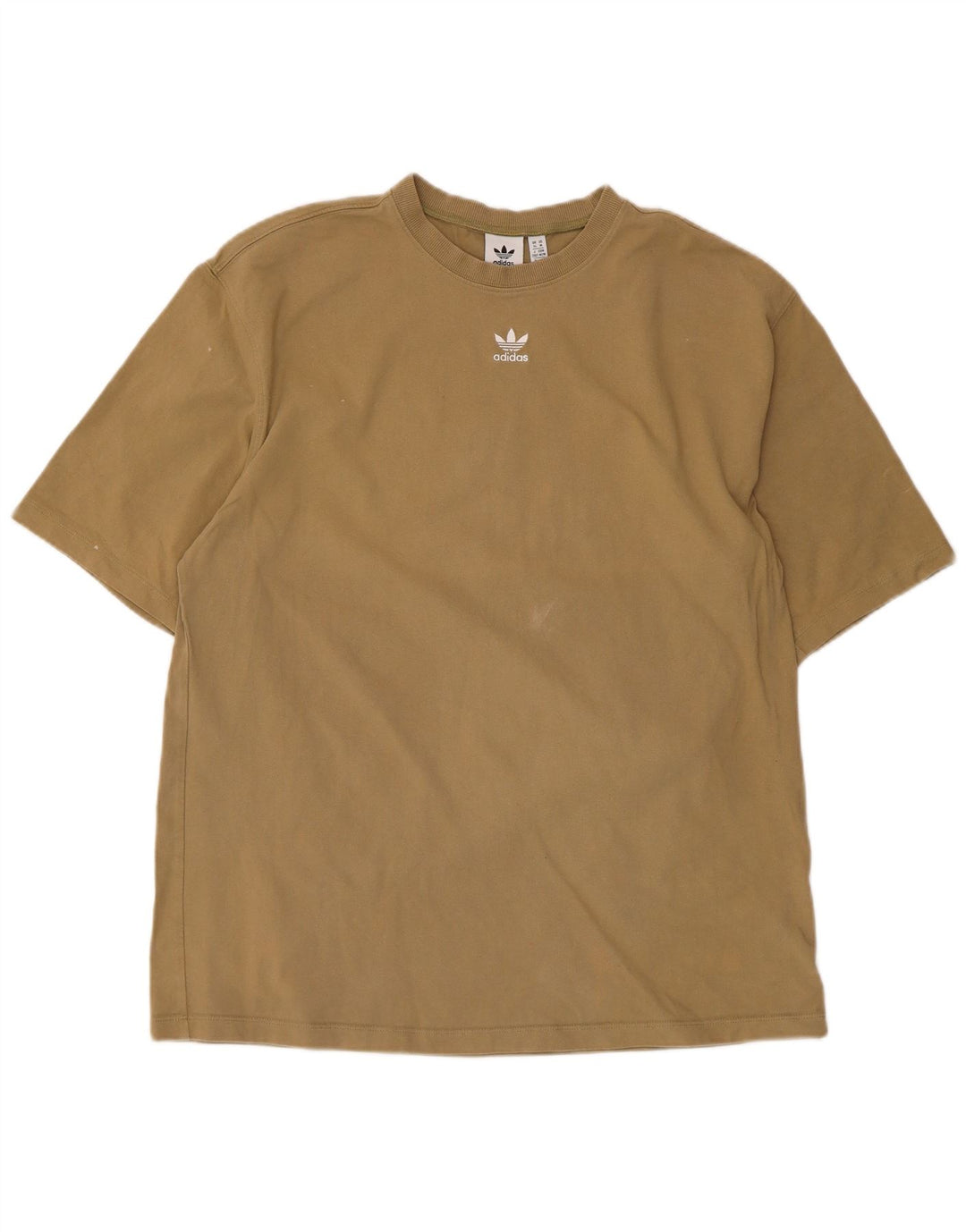 Adidas Γυναικείο T-Shirt Top UK 14 Medium Khaki Βαμβάκι