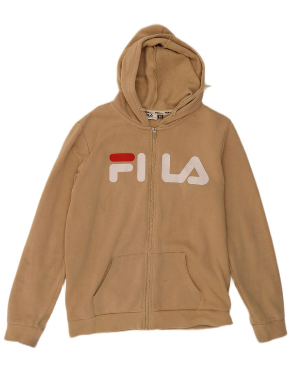 Fila Boys Graphic Zip Hoodie πουλόβερ 15-16 ετών Μπεζ βαμβακερό