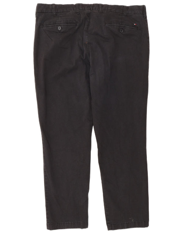 Tommy Hilfiger Ανδρικό παντελόνι Chino Stretch Slim Fit W38 L30 μαύρο βαμβακερό