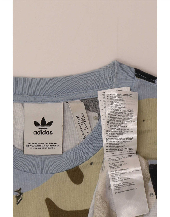 Ανδρικό T-Shirt Adidas Top Μέτριο πολύχρωμο βαμβακερό καμουφλάζ