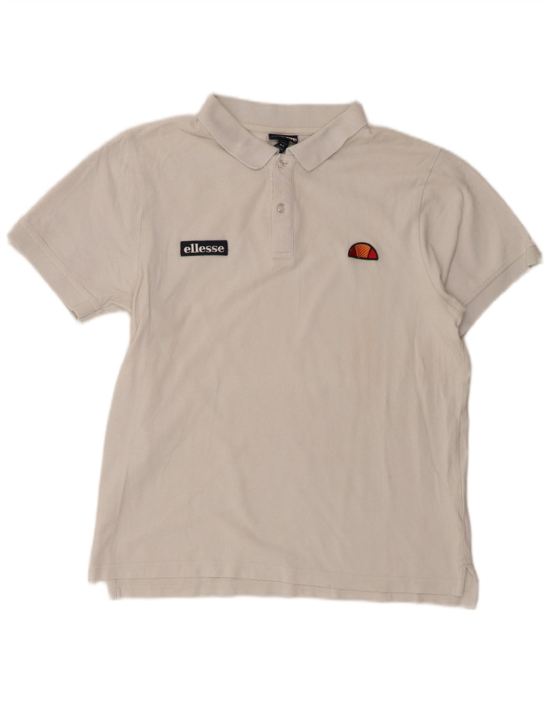Ellesse Μπλουζάκι πόλο αγοριών 15-16 ετών μεγάλο λευκό βαμβακερό