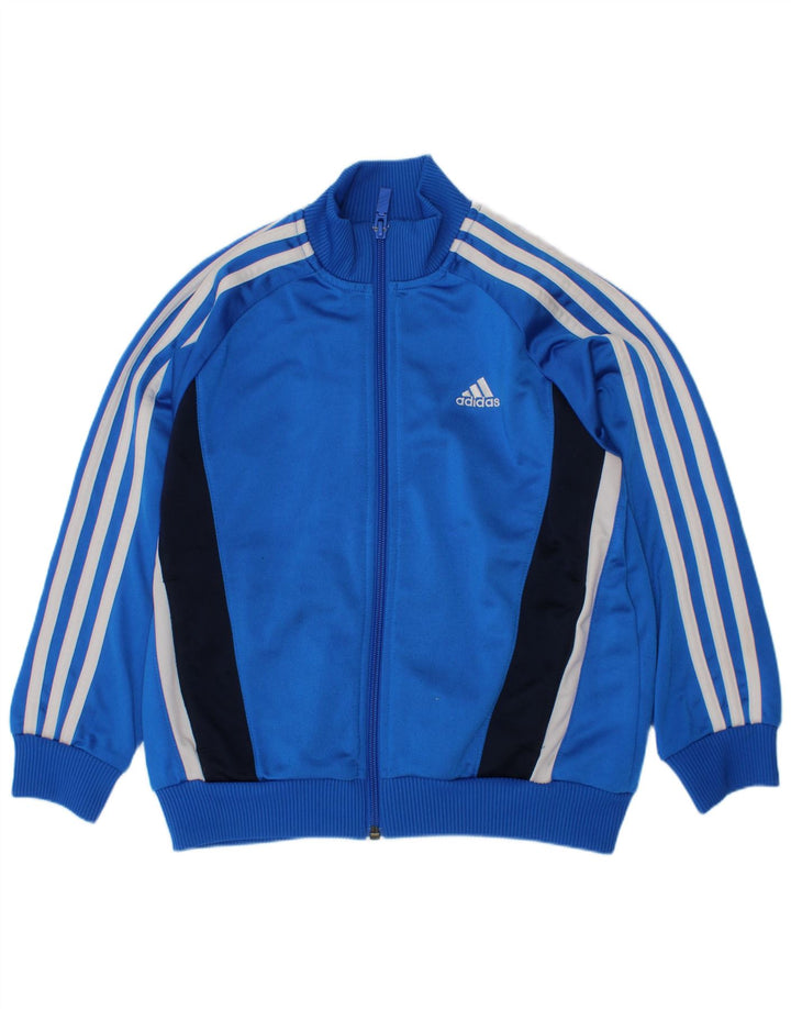Adidas Boys αθλητική φόρμα Adidas Top Jacket 7-8 Years Blue Colourblock Polyester