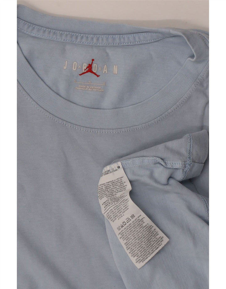 Jordan Ανδρικό T-Shirt Top μεγάλο μπλε βαμβακερό