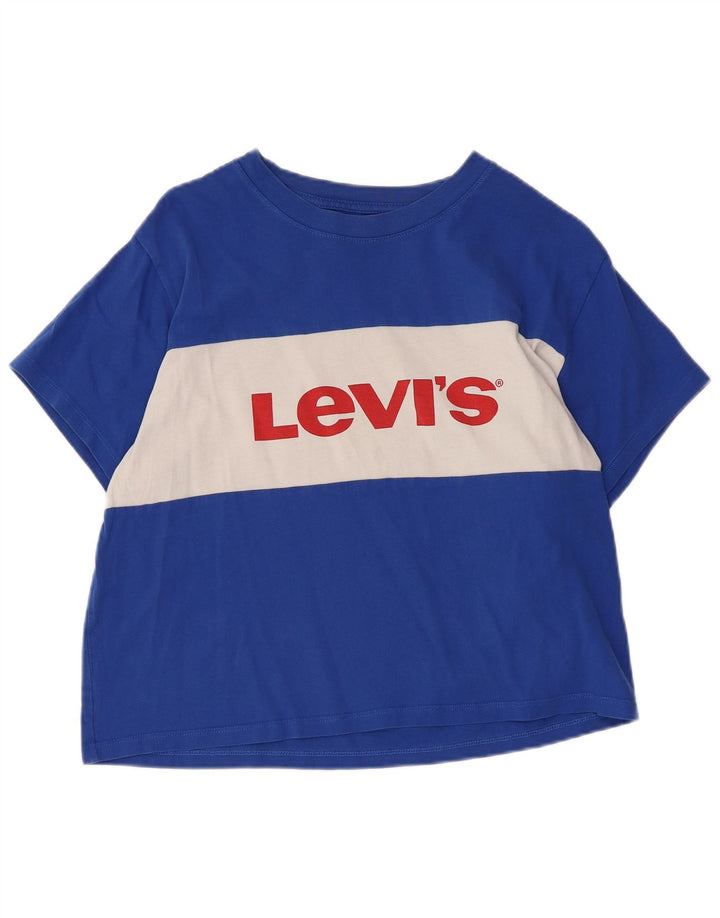 Γυναικείο γραφικό μπλουζάκι LEVI'S Top 10 Small Blue Colourblock