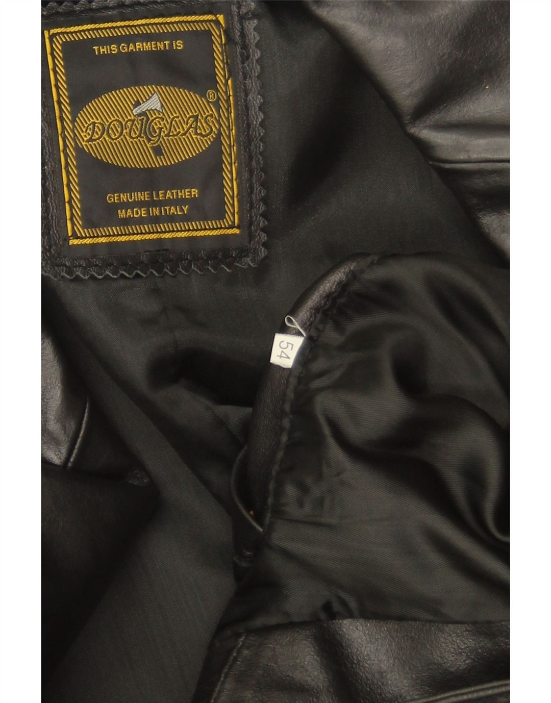 Ανδρικό δερμάτινο παλτό Douglas UK 38 Medium Black Leather