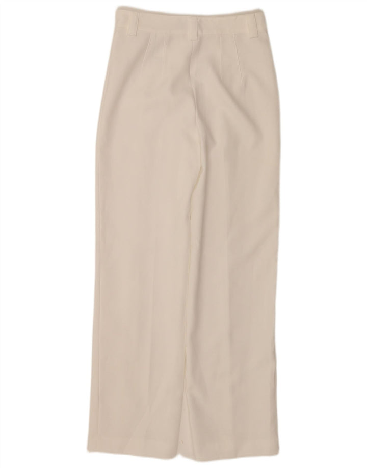 Zara Γυναικείο ίσιο Casual Παντελόνι Small W26 L32 Λευκό Πολυεστέρα