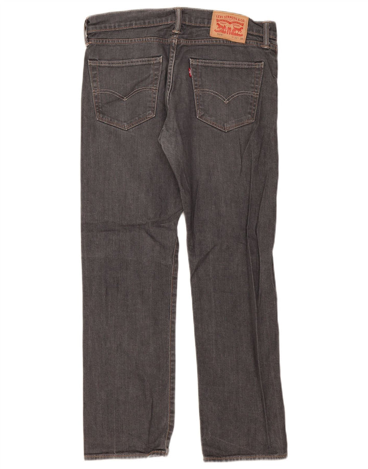 Levi's Mens 504 Straight Jeans W32 L30 Γκρι βαμβακερό
