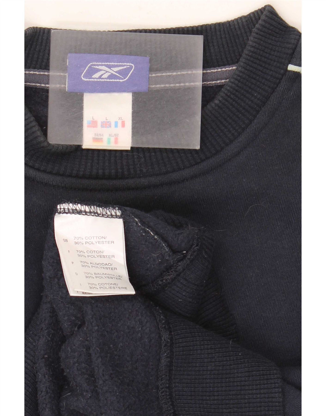 Ανδρικό φούτερ Reebok Jumper Large Navy Blue από βαμβάκι