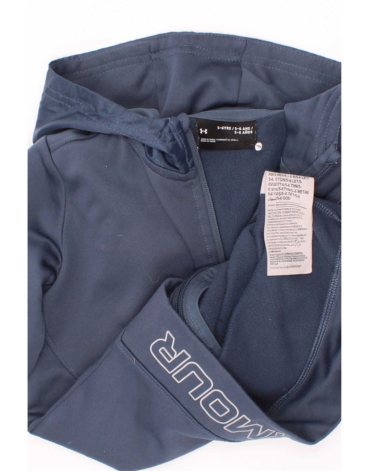 Under Armour Boys Zip Hoodie πουλόβερ 5-6 ετών Navy Blue Polyester