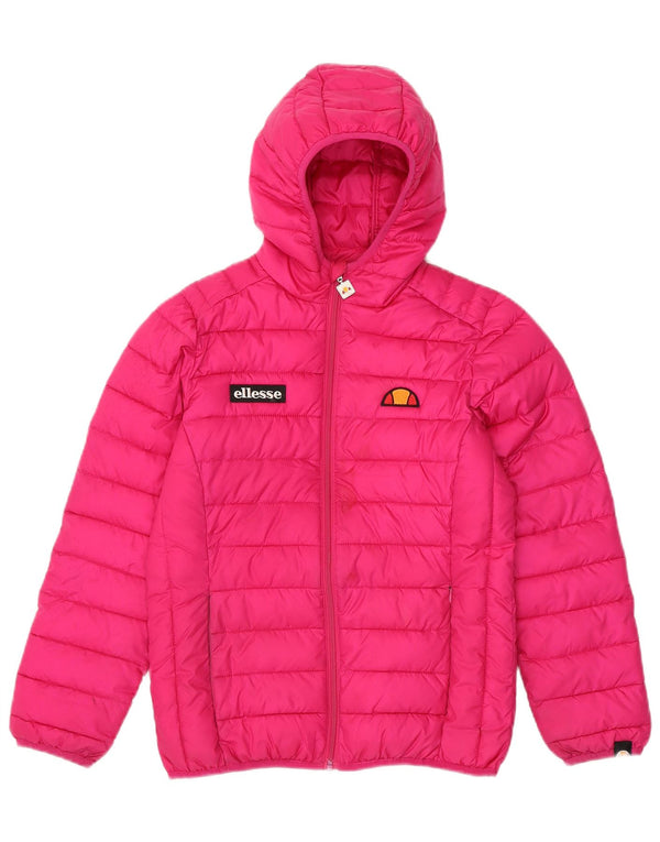 Μπουφάν Ellesse Girls Hooded Podded Jacket 12-13 Years Pink Polyester