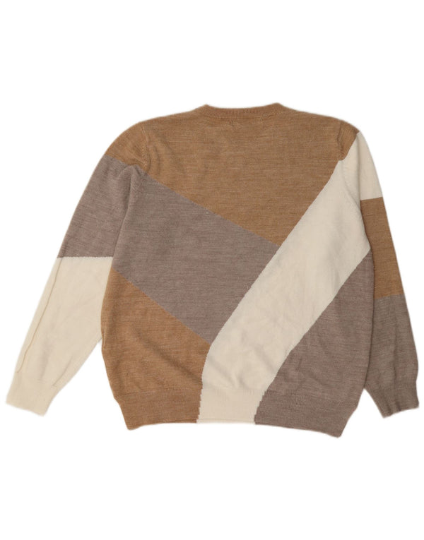 Marks & Spencer Γυναικείο πουλόβερ με λαιμόκοψη UK 14 Large Beige